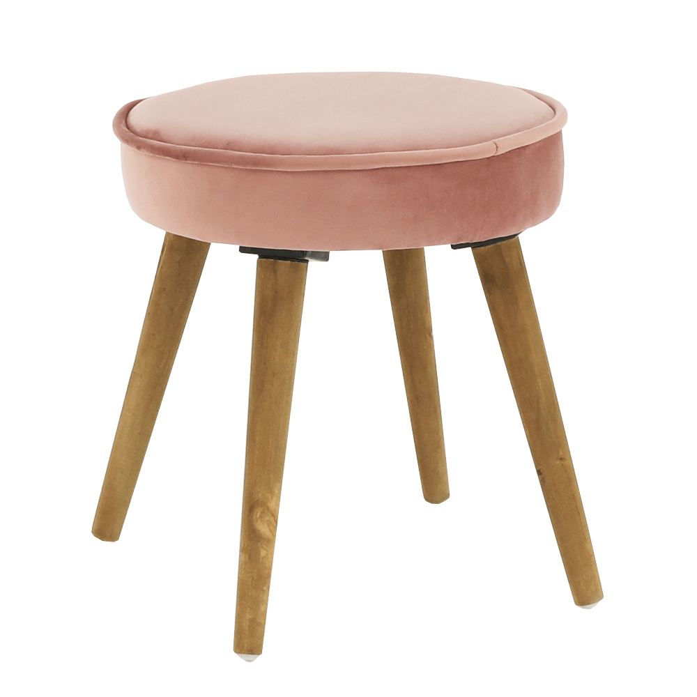 KONDELA Saida taburetka ružová / hnedá KONDELA Saida taburetka ružová / hnedá