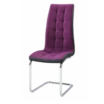 KONDELA Saloma New jedálenská stolička fialová / čierna / chróm