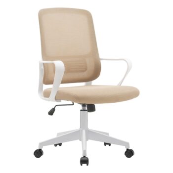 KONDELA Salomo Typ 1 kancelárska stolička s podrúčkami béžová / biela