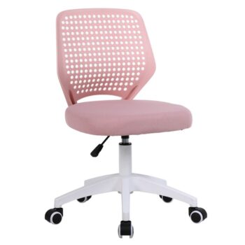 KONDELA Satoz kancelárska stolička ružová / biela