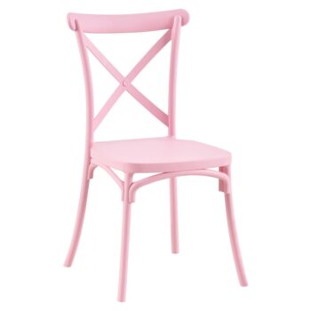 KONDELA Savita stohovateľná stolička ružová