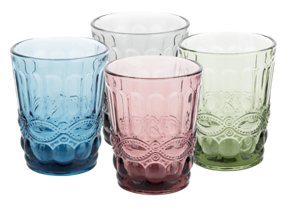 KONDELA Savoy Typ 2 pohár na vodu (4 ks) 240 ml kombinácia farieb KONDELA Savoy Typ 2 pohár na vodu (4 ks) 240 ml kombinácia farieb