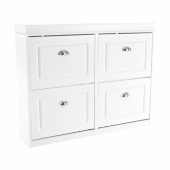 KONDELA Seber Typ 5 botník (skrinka na topánky) biela