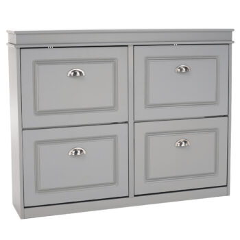 KONDELA Seber Typ 5 botník (skrinka na topánky) sivá