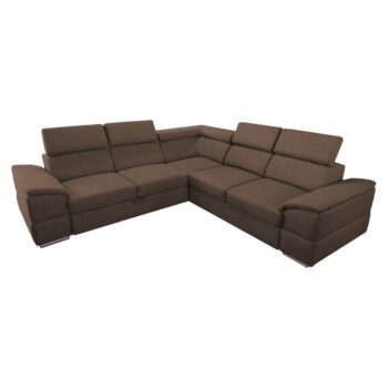 KONDELA Segoria Lux L/P rohová sedačka s rozkladom hnedá