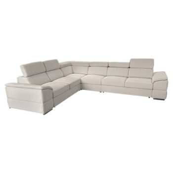 KONDELA Segoria Lux L/P rohová sedačka s rozkladom smotanová