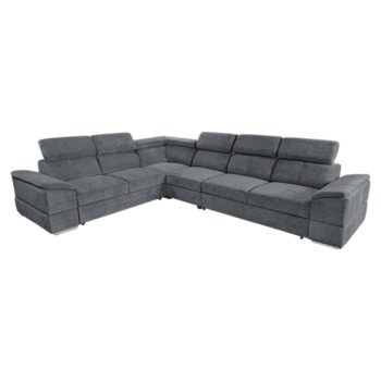 KONDELA Segoria Lux L/P rohová sedačka s rozkladom tmavosivá