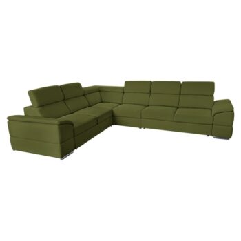 KONDELA Segoria Lux L/P rohová sedačka s rozkladom zelená