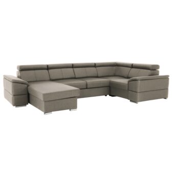 KONDELA Segoria Roh U P rohová sedačka u s rozkladom sivohnedá (taupe)