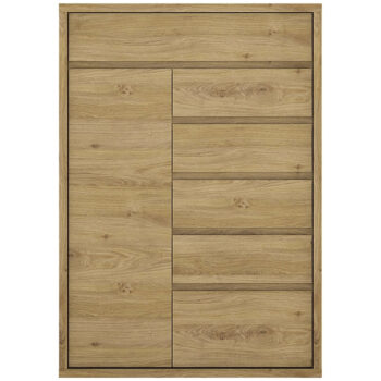 KONDELA Sheldon Typ 32 jednodverová komoda so zásuvkami dub shetland