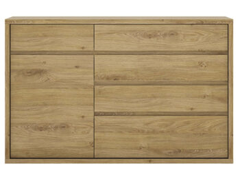 KONDELA Sheldon Typ 42 jednodverová komoda so zásuvkami dub shetland