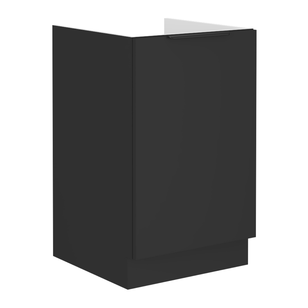 KONDELA Siber 50 ZL 1F BB drezová kuchynská skrinka čierna KONDELA Siber 50 ZL 1F BB drezová kuchynská skrinka čierna