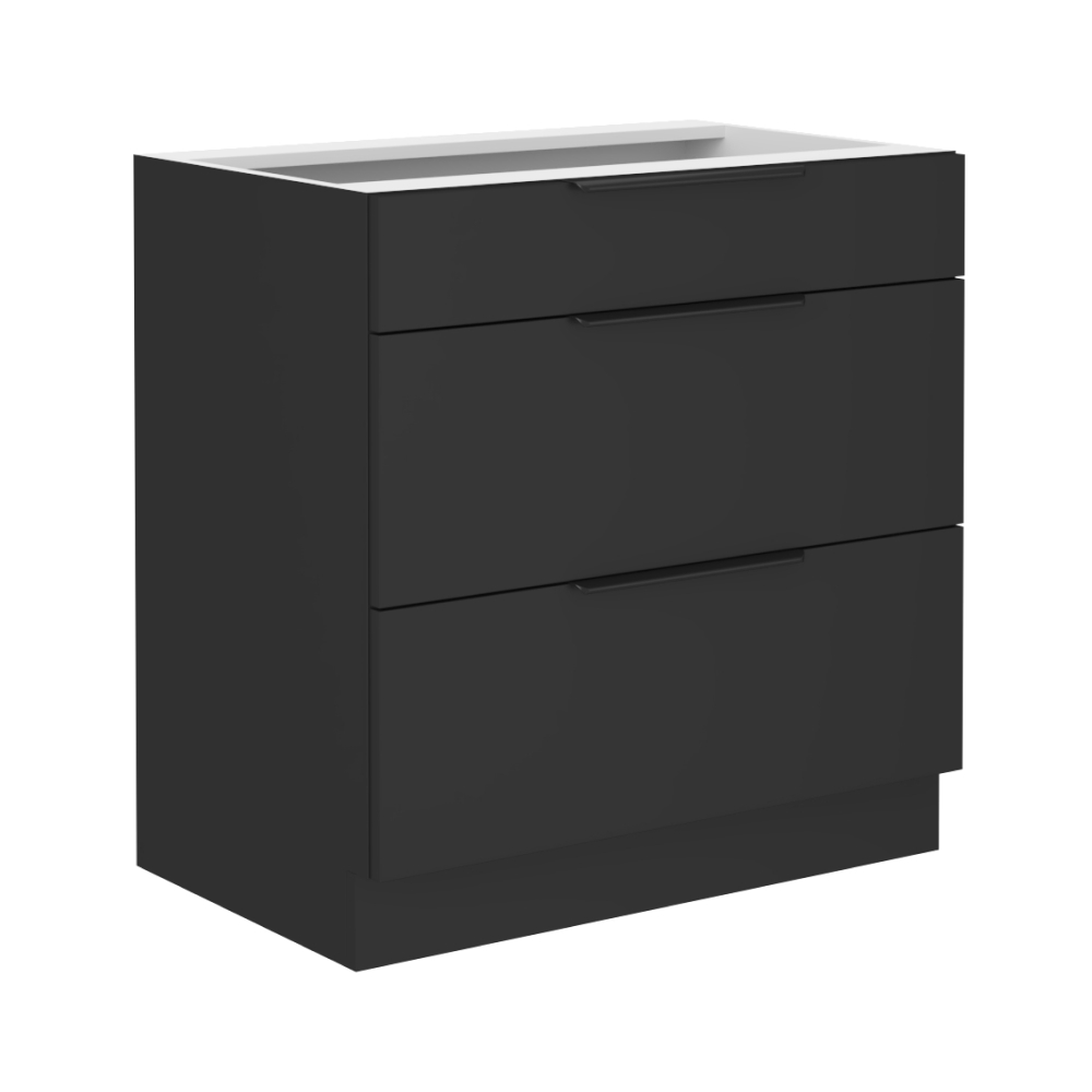 KONDELA Siber 80 D 3S BB dolná kuchynská skrinka čierna KONDELA Siber 80 D 3S BB dolná kuchynská skrinka čierna
