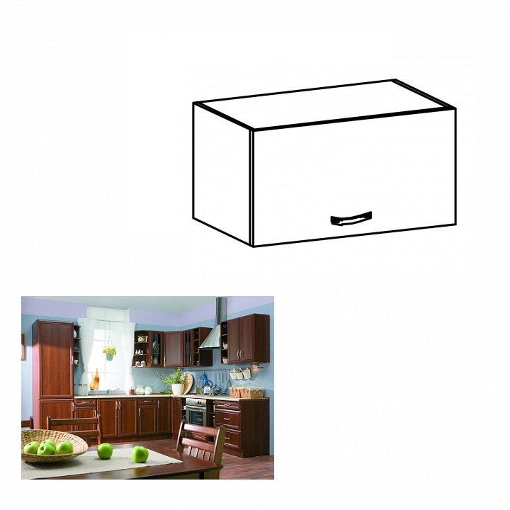 KONDELA Sicilia G50K horná kuchynská skrinka orech Milano KONDELA Sicilia G50K horná kuchynská skrinka orech Milano