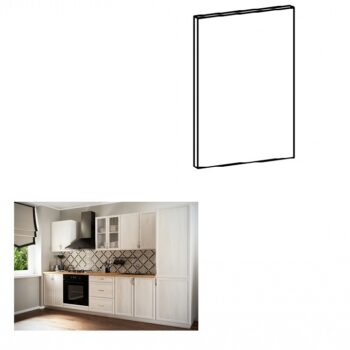 KONDELA Sicilia dvierka na umývačku 59,6x57 cm sosna Andersen