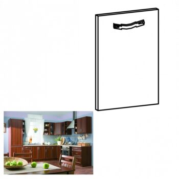 KONDELA Sicilia dvierka na umývačku s úchytkou 44,6x71,3 cm orech Milano