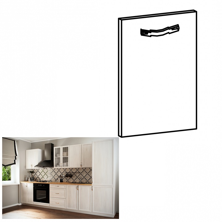 KONDELA Sicilia dvierka na umývačku s úchytkou 59,6x71,3 cm sosna Andersen KONDELA Sicilia dvierka na umývačku s úchytkou 59,6x71,3 cm sosna Andersen