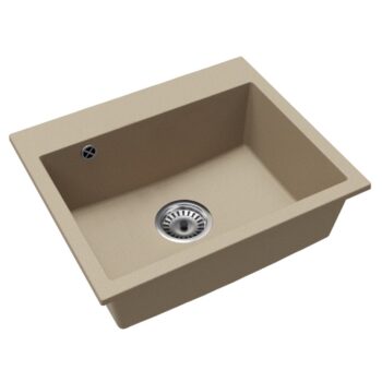 KONDELA Siven 55 granitový kuchynský drez so sifónom 55 58x49 cm béžová