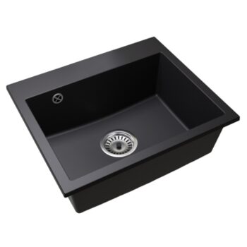 KONDELA Siven 55 granitový kuchynský drez so sifónom 55 58x49 cm grafit