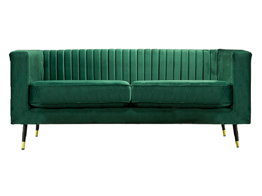 KONDELA Somy 2 dvojsedačka smaragdová / čierna / zlatá KONDELA Somy 2 dvojsedačka smaragdová / čierna / zlatá