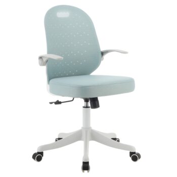 KONDELA Taria detská stolička na kolieskach neomint / biela