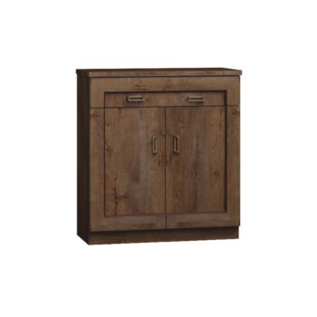 KONDELA Tedy T2 rustikálna dvojdverová komoda dub lefkas