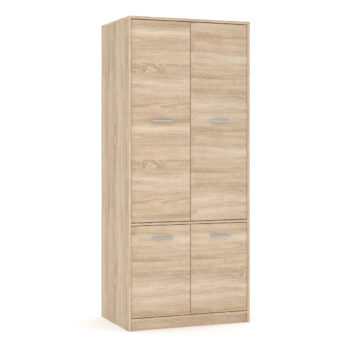 KONDELA Teyo 4D šatníková skriňa dub sonoma
