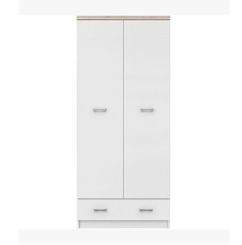 KONDELA Topty Typ 1 2D dvojdverová skriňa biela / dub sonoma