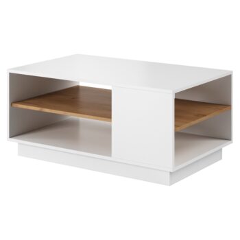 KONDELA Trio konferenčný stolík biela / dub craft zlatý