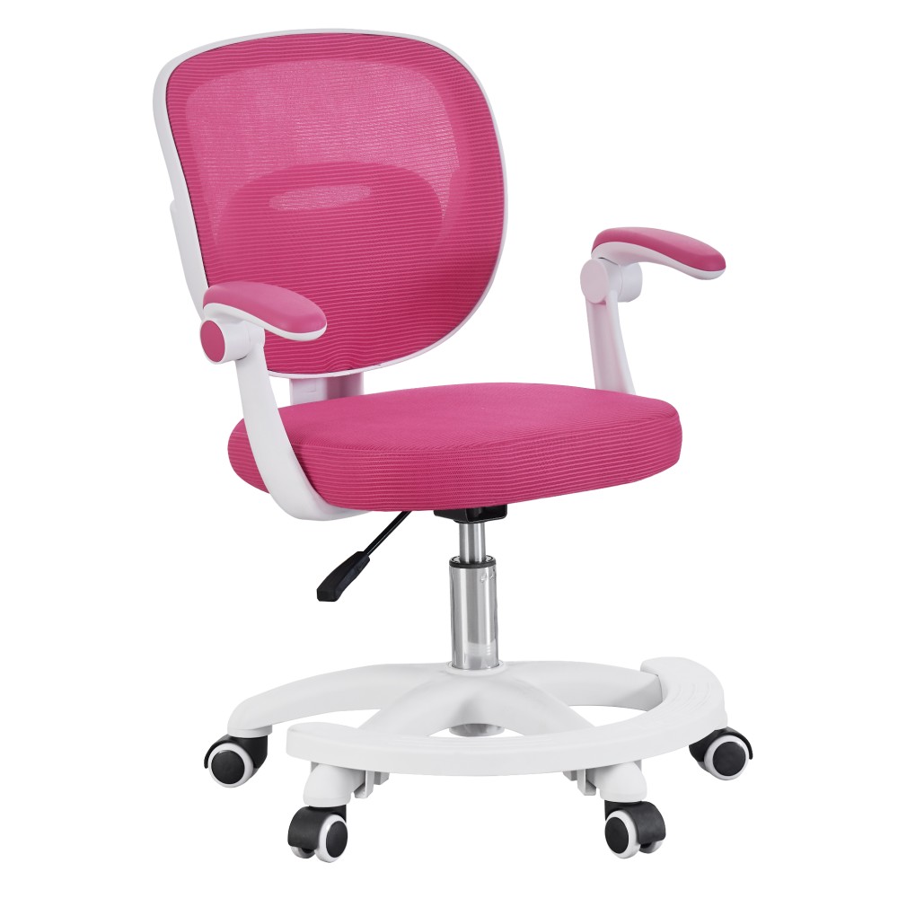 KONDELA Trixi Typ 2 detská stolička s podnožkou malinová / biela KONDELA Trixi Typ 2 detská stolička s podnožkou malinová / biela