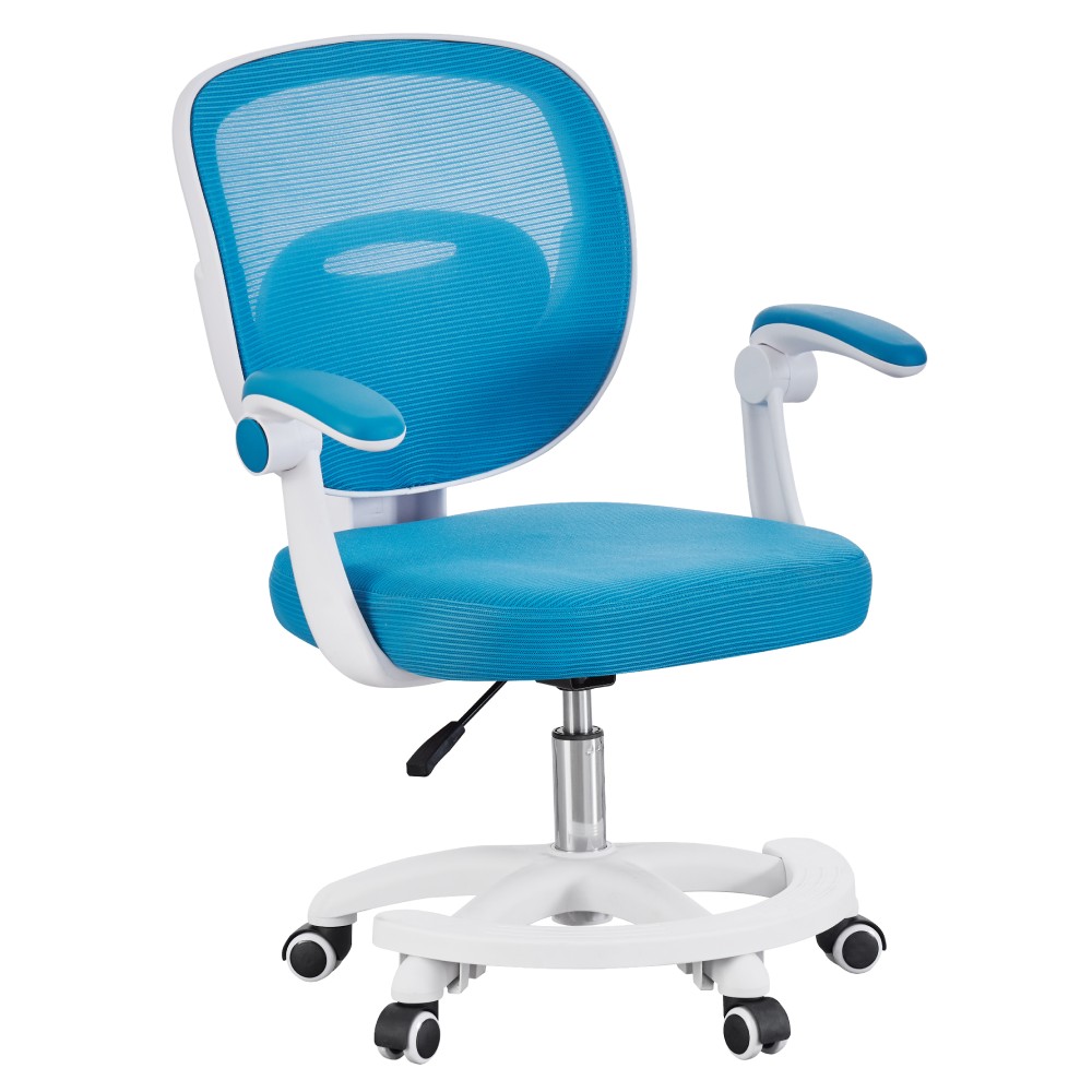 KONDELA Trixi Typ 2 detská stolička s podnožkou modrá / biela KONDELA Trixi Typ 2 detská stolička s podnožkou modrá / biela