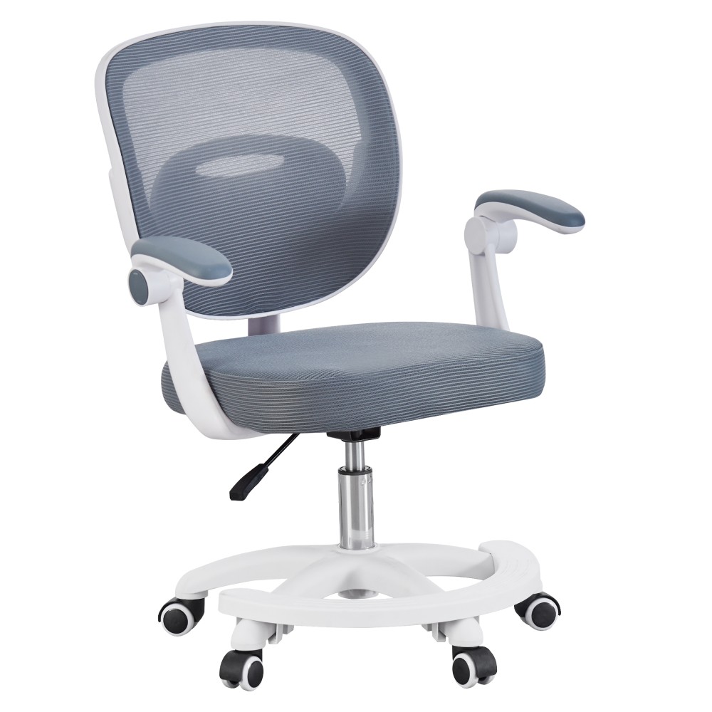 KONDELA Trixi Typ 2 detská stolička s podnožkou sivá / biela KONDELA Trixi Typ 2 detská stolička s podnožkou sivá / biela