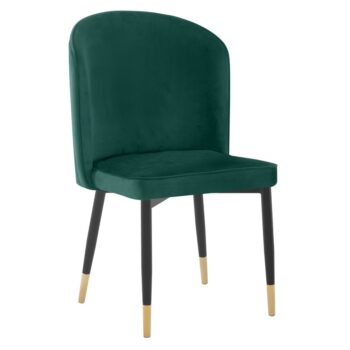 KONDELA Udaja jedálenská stolička zelená (Velvet) / čierna / zlatá