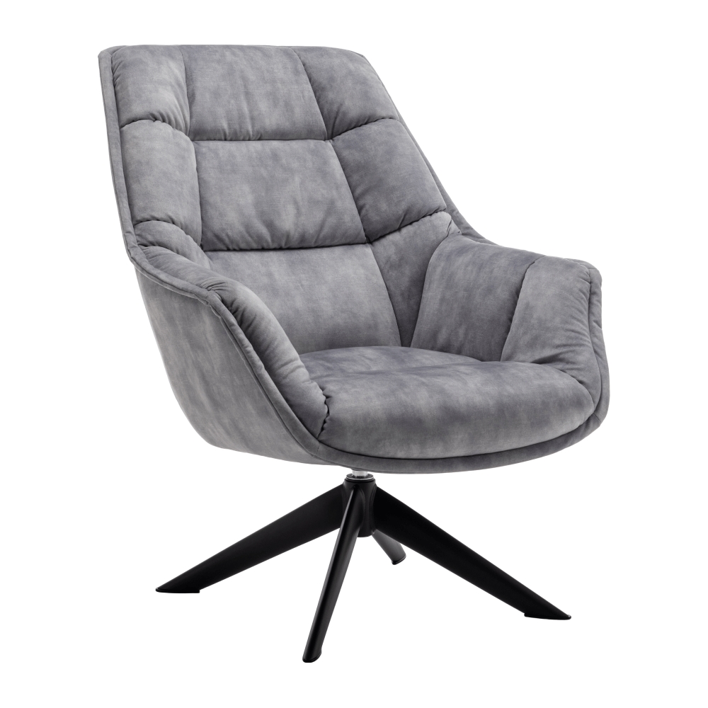 KONDELA Valter dizajnové otočné kreslo svetlosivá / čierna KONDELA Valter dizajnové otočné kreslo svetlosivá / čierna