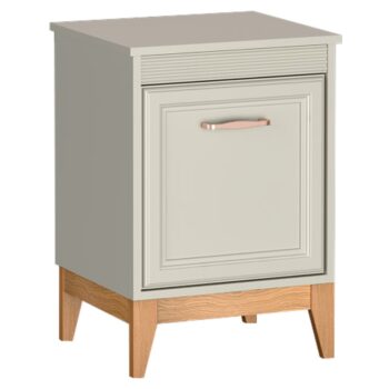KONDELA Vendy W-11 nočný stolík kašmír krémová / dub