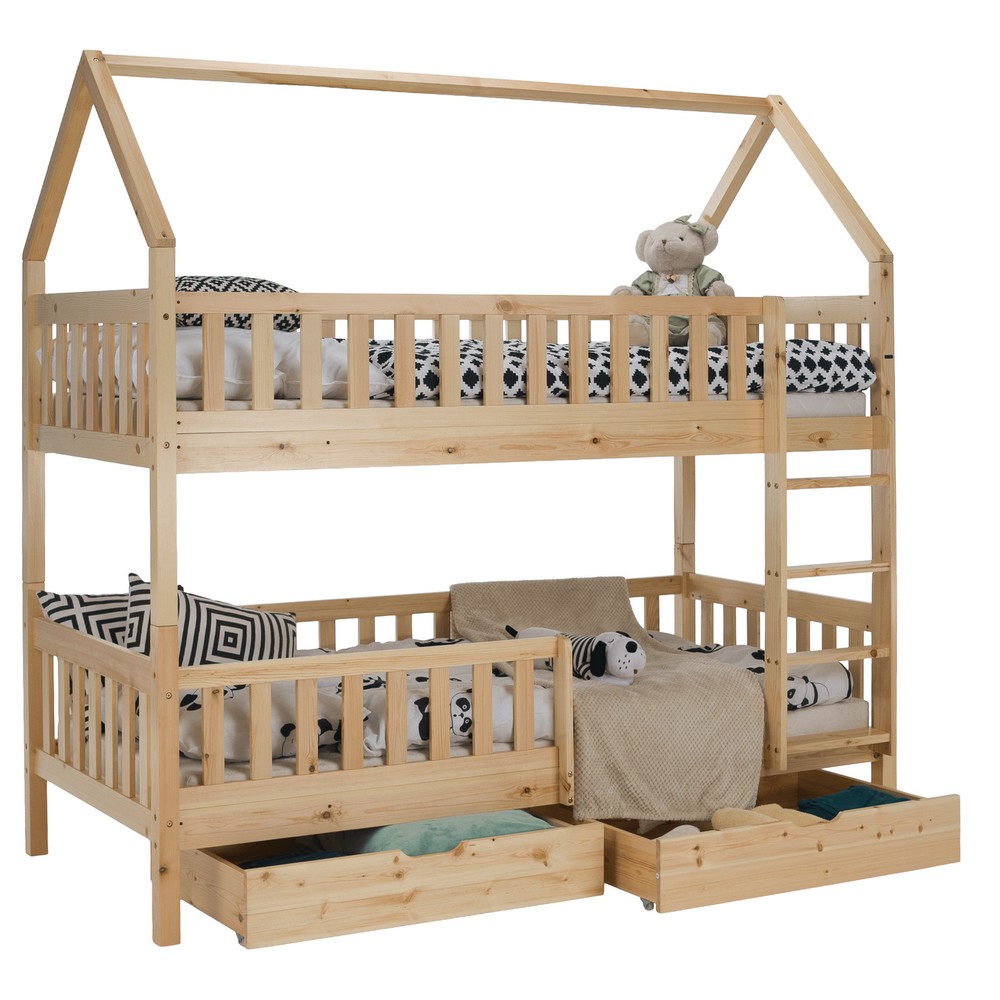 KONDELA Venita Typ 2 montessori poschodová posteľ prírodná KONDELA Venita Typ 2 montessori poschodová posteľ prírodná