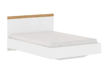 KONDELA Vilgo 120 posteľový rám biela / dub wotan