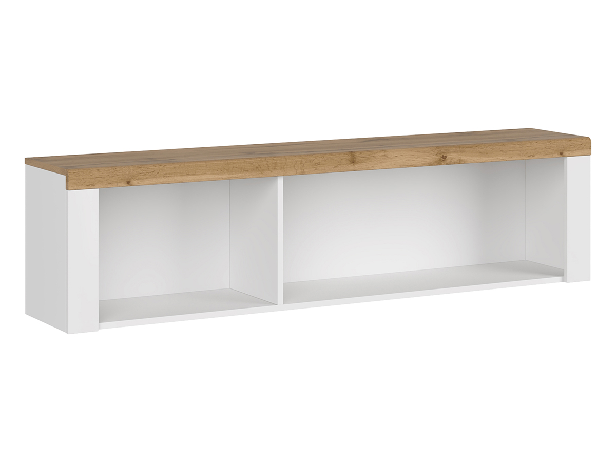 KONDELA Vilgo 160 polica biela / dub wotan KONDELA Vilgo 160 polica biela / dub wotan