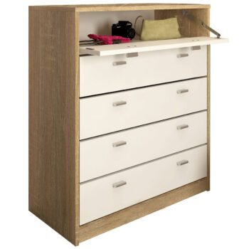 KONDELA Vivat New Typ 4 botník (skrinka na topánky) dub sonoma / biela