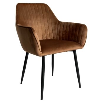 KONDELA Zirkos jedálenské kreslo hnedá (Velvet) / čierna