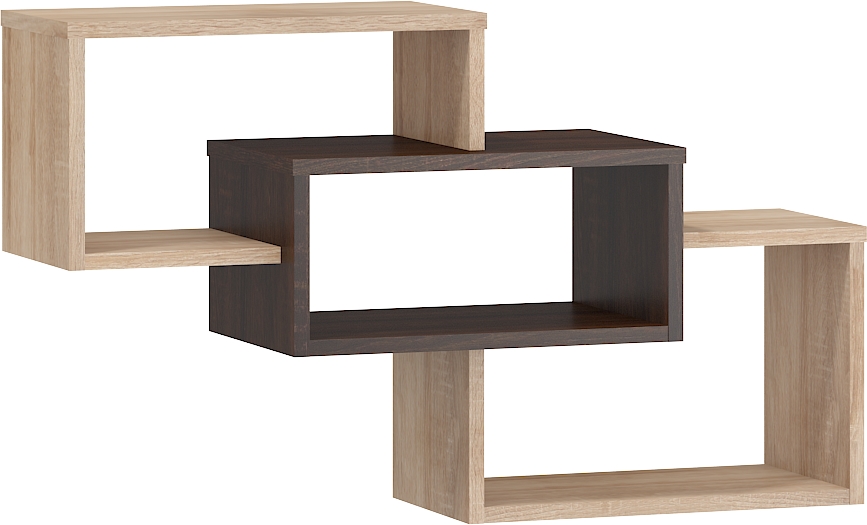 MEBLOCROSS Rio Rio-17 polica sonoma tmavá / sonoma svetlá MEBLOCROSS Rio Rio-17 polica sonoma tmavá / sonoma svetlá