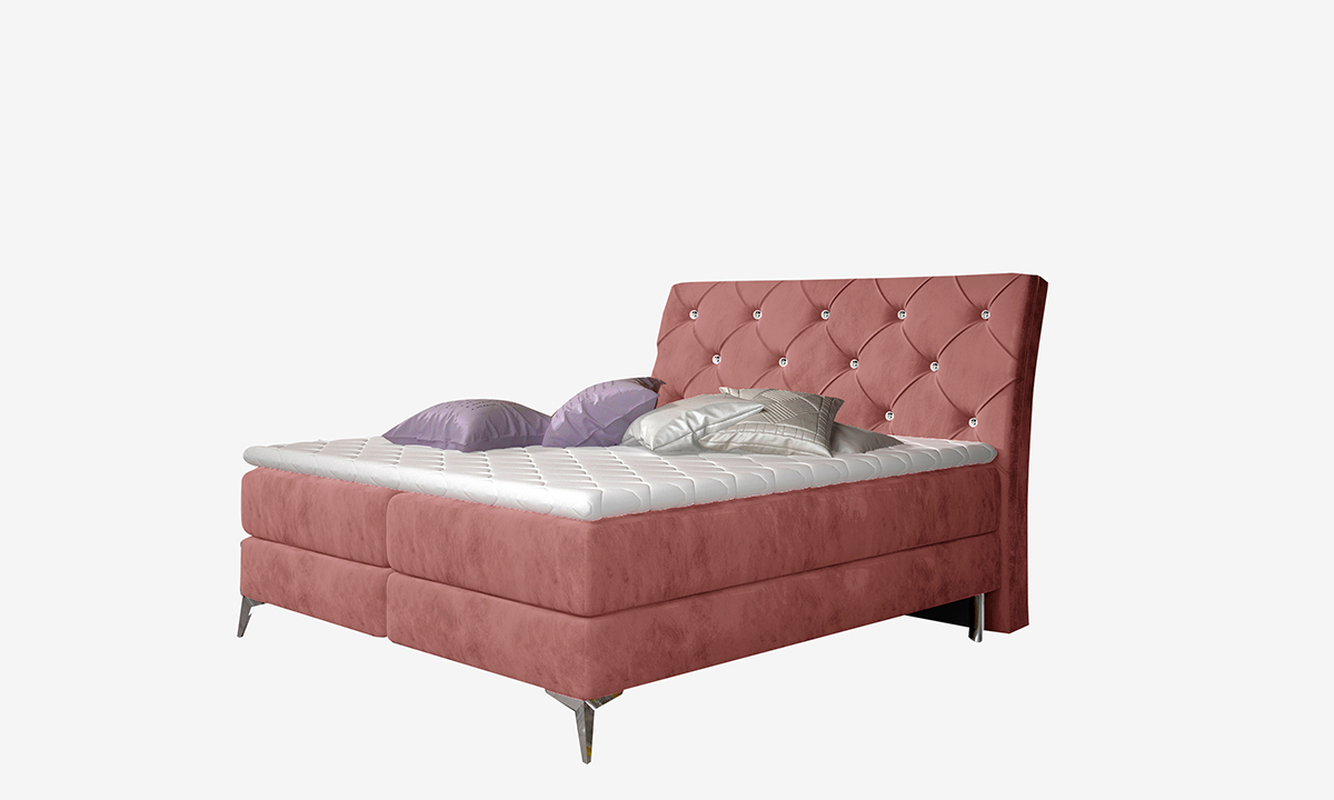 NABBI Amika 140 čalúnená manželská posteľ s úložným priestorom ružová (Kronos 29) NABBI Amika 140 čalúnená manželská posteľ s úložným priestorom ružová (Kronos 29)