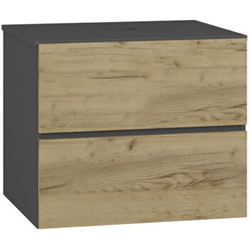 NABBI Baleta S60 kúpeľňová skrinka pod umývadlo antracit / craft zlatý