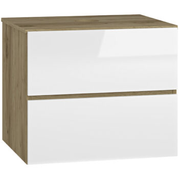 NABBI Baleta S60 kúpeľňová skrinka pod umývadlo craft zlatý / biely lesk