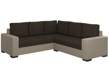 NABBI Calabria L/P rohová sedačka s rozkladom a úložným priestorom hnedá / béžová