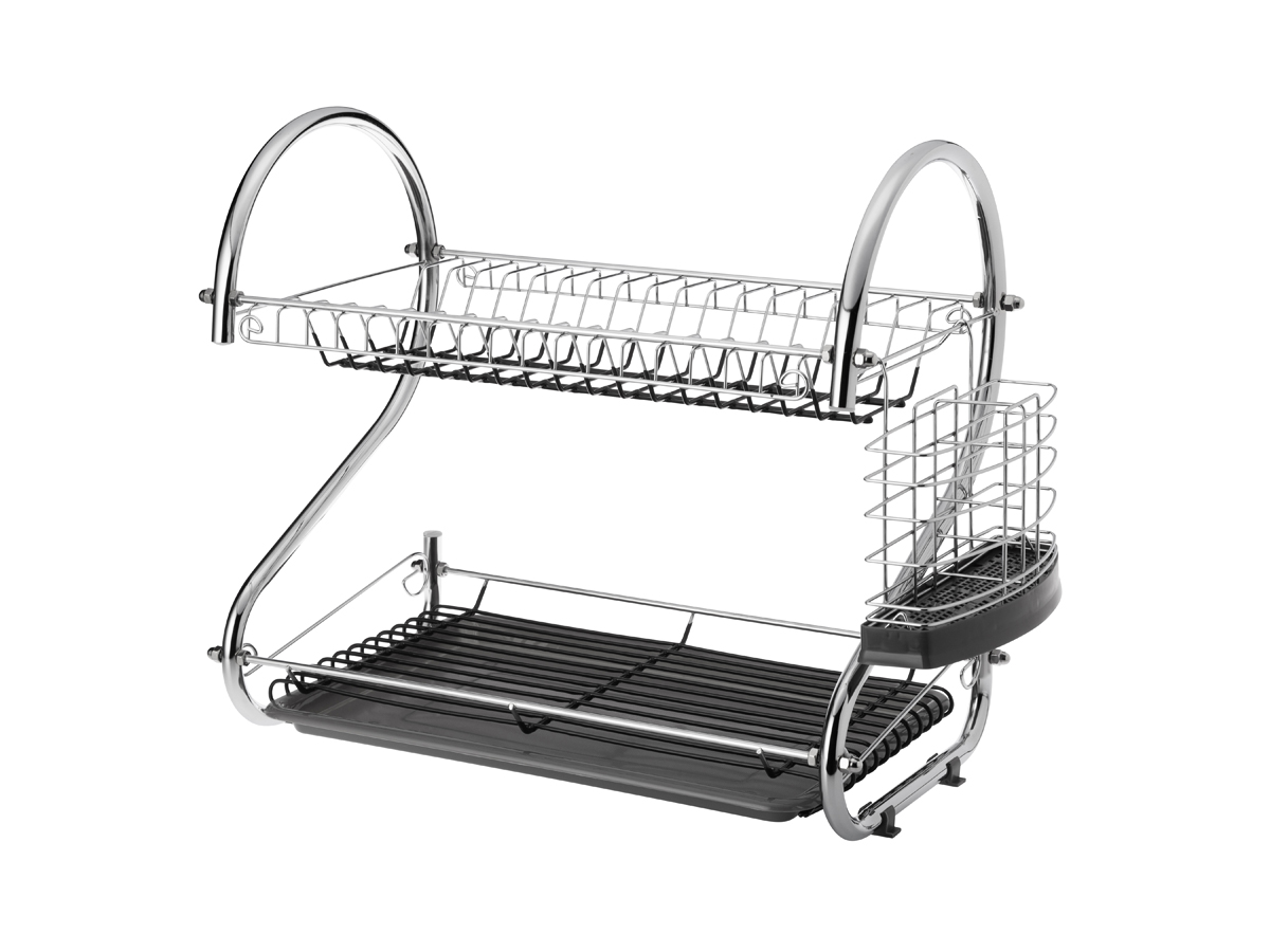 NABBI Camelia kovový odkvapkávač na riad sivá NABBI Camelia kovový odkvapkávač na riad sivá