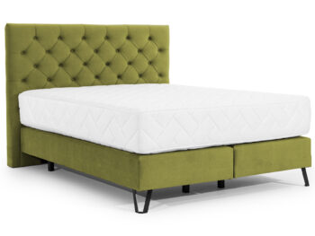NABBI Canara 140 čalúnená manželská posteľ svetlozelená
