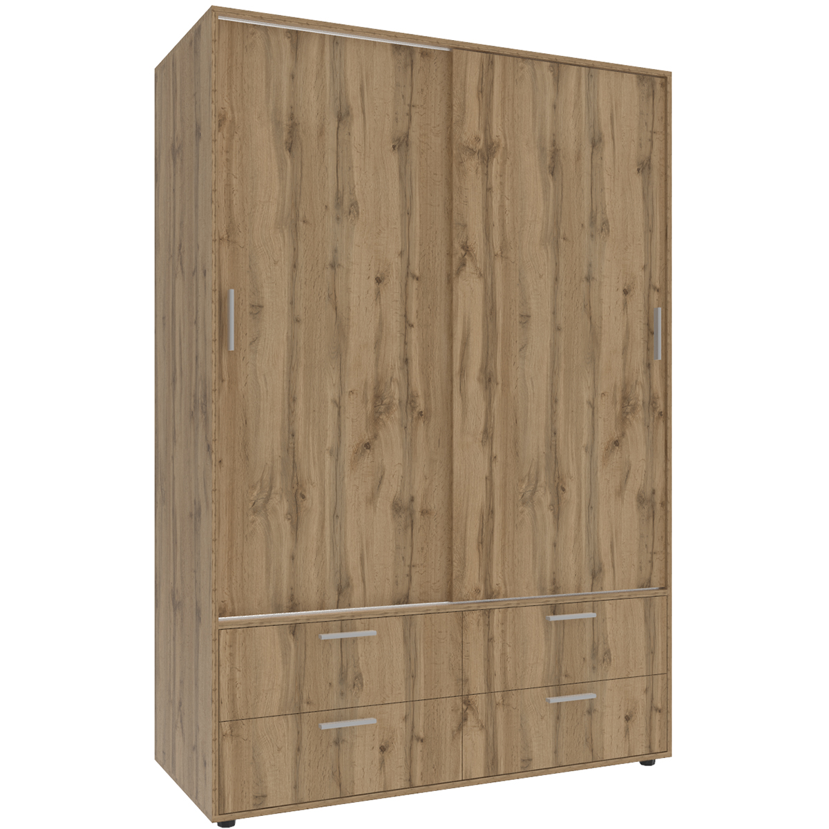 NABBI Chapero šatníková skriňa s posuvnými dverami dub tahoe NABBI Chapero šatníková skriňa s posuvnými dverami dub tahoe