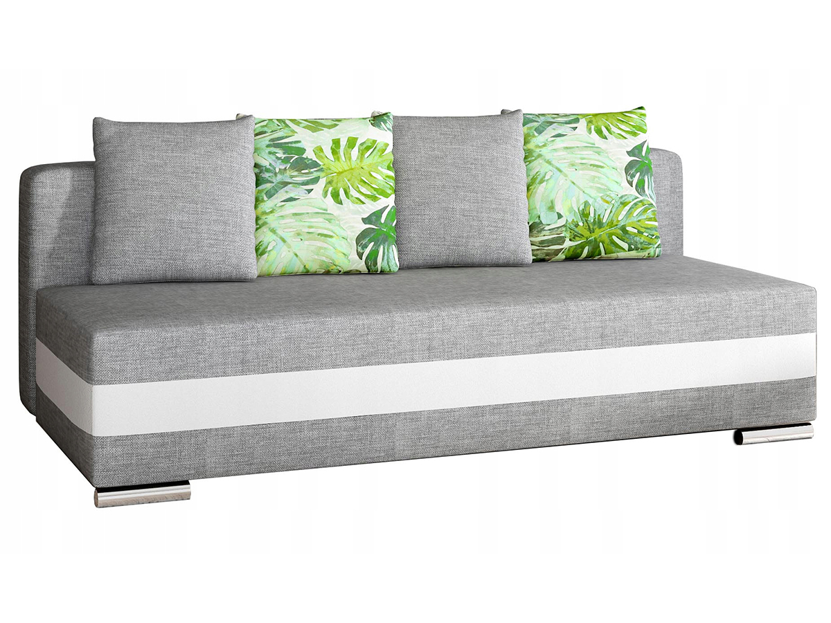 NABBI Copparo rozkladacia pohovka s úložným priestorom svetlosivá / biela / vzor NABBI Copparo rozkladacia pohovka s úložným priestorom svetlosivá / biela / vzor