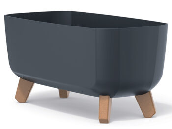 NABBI DGCL400 plastový kvetináč na nožičkách 39 cm antracit